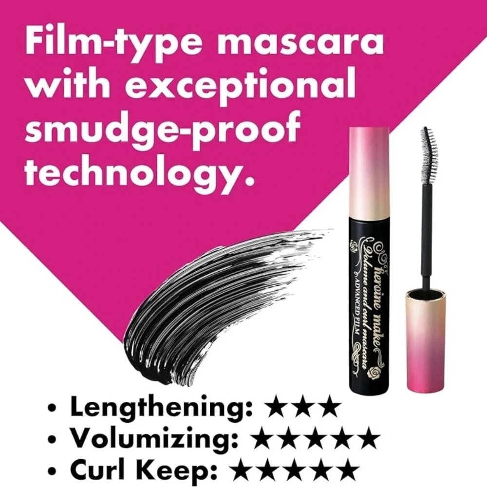Japanese Beauty Heroine Make by KISSME Jet Black Dense Volume Mascara
